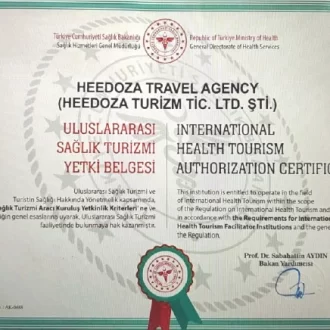 Sağlık Turizmi Yetki Belgesi